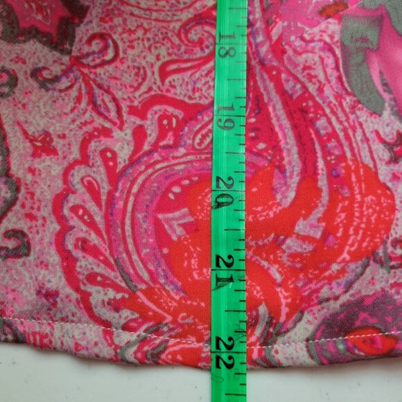 Cabi Pink & Gray Sleevless Zip Up Back Lined Boho Beachy Summer Groovy Top - XS - Picture 6 of 7